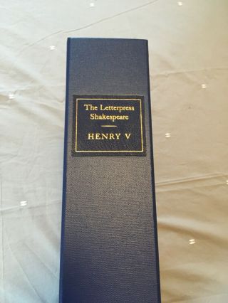 Folio Society Limited Edition Letterpress Shakespeare Henry V O/p Rare