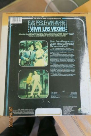 Elvis - Rare Viva Las Vegas Mgm Video Disc - Usa Look