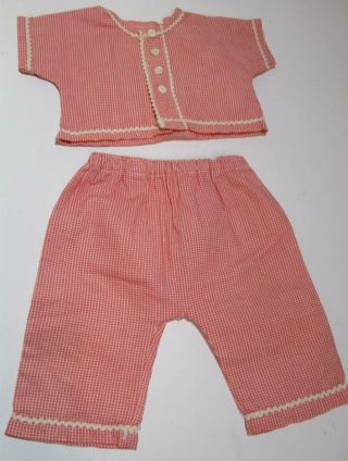 Vintage Pajamas For A Terri Lee Sized Doll Top And Bottoms 1950 
