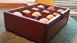 Antique " Star Egg Carrier & Trays " Wooden " John G.  Elbs " Crate Pat.  1903