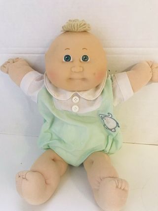 1985 Vtg Cabbage Patch Kids Baby Boy Wheat Tuft Doll Ok Factory
