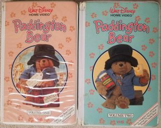 Paddington Bear - Volume 1 And 2 - Vhs,  1983 Walt Disney,  Clamshell Case Rare