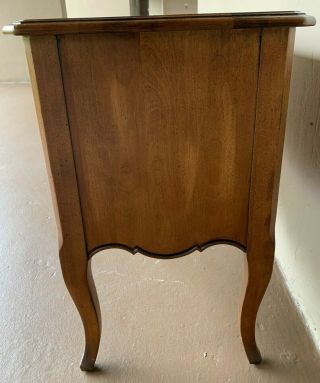 RARE Ethan Allen Country French Chairside Chest in Bordeaux Finish 3