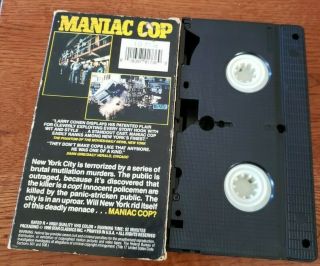 Vintage Maniac Cop VHS Video Tape Bruce Campbell Star Classics RARE Robert Z ' dar 3