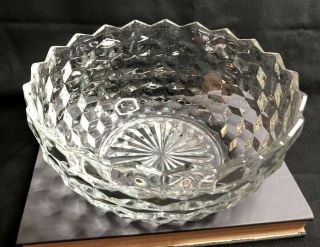 Rare Fostoria American Clear Large 9 Inch Flared Serving Bowl