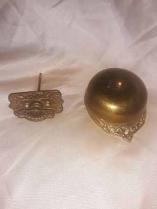 Brass Hand Crank Door Bell.