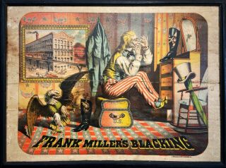 Rare Color Litho Advertising Sign - Frank Miller 