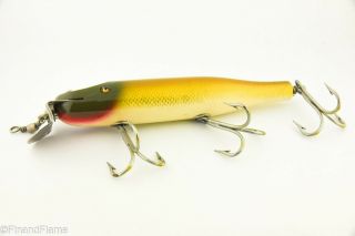 Vintage Creek Chub Husky Pikie Minnow Antique Fishing Lure Golden Shiner JJ8 2