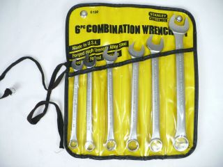 Rare Vintage Stanley / Challenger 6 Piece Combination Wrench Set In Roller Case