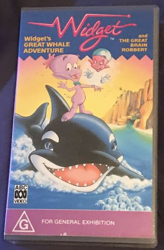 Widget The World Watcher Great Whale Adventure Vhs Rare 1990 Abc Kids