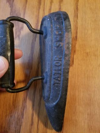 RARE Cluffs Solid Cast Steel Sad Iron Made for a Taylor Shop 2