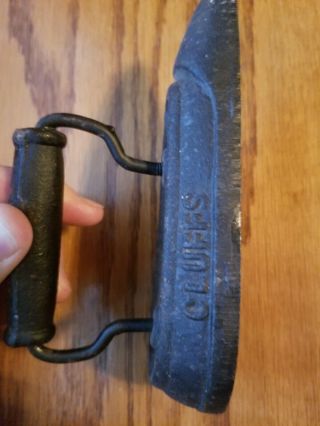 RARE Cluffs Solid Cast Steel Sad Iron Made for a Taylor Shop 3