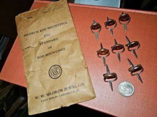 Eight Antique W.  W.  Mildrom Jewel Co.  Rod Guides Nos?