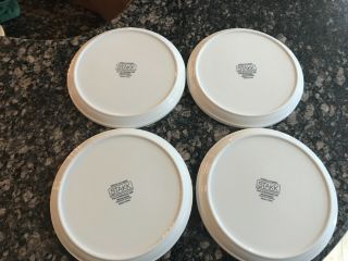 4 SET STAKK Vitrified Porcelain White Plates 8 1/2 
