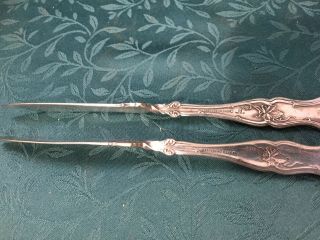 2 pc 1847 Rogers Silverplate Twist Handle Master Butter Knife VINTAGE GRAPE 1904 2