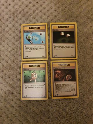 Pokemon Card Wotc 1999 Fossil Rare 1st Edition Trainer Cards X4 Nr