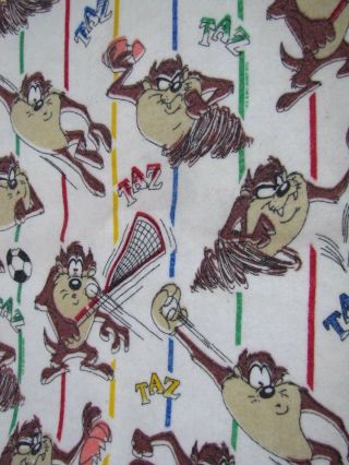 Taz Tasmanian Devil Looney Tunes Blanket Rare Vintage Space Jam Sports Toddler