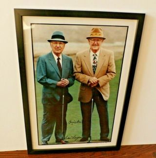 Rare 1992 Byron Nelson & Ben Hogan Signed Autograph Golf Photograph By David Woo