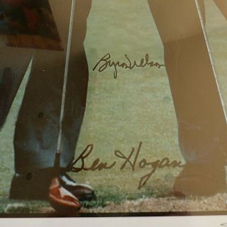 Rare 1992 Byron Nelson & Ben Hogan Signed Autograph Golf Photograph by David Woo 3