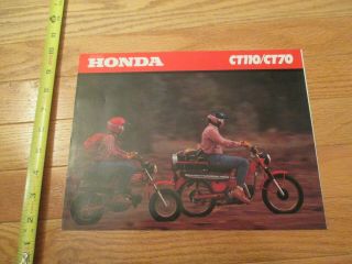 Honda Motorcycle Ct110 Ct70 1980 Vintage Dealer Sales Brochure