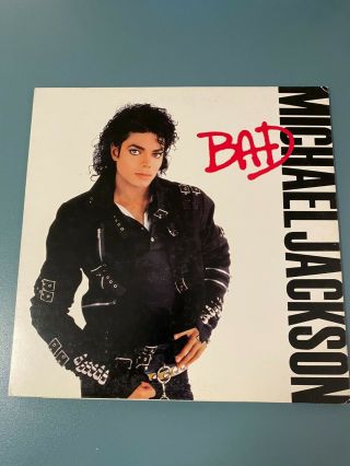 Michael Jackson Bad 12 " Vinyl 1987 Japan Press.  Very Rare Includes Insert Vg,