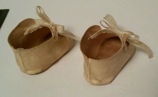 Vintage Terri Lee Oilcloth Doll SHOES with ribbons - ready to wear 3