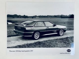 Audi Quattro/20v 1989 Set Of 2 Uk Press Photos In.  Rare