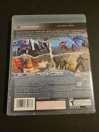 SPIDER - MAN SHATTERED DIMENSIONS (2010) PLAYSTATION 3 PS3 COMPLETE RARE 2