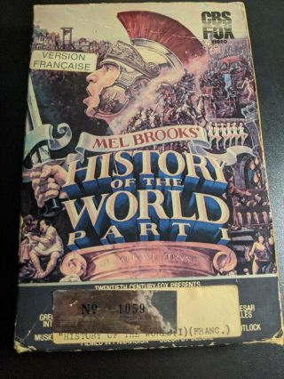 Mel Brooks History Of The World Part 1 (1981,  Vhs) French Mockery Rare 1st Print