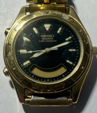 Seiko Alarm Chronograph Mens Quartz Watch H801 - 7001