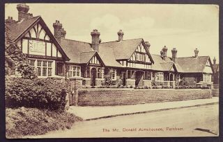 Rare Inge Printed Postcard The Mcdonald Almhouses - West Street - Farnham Surrey