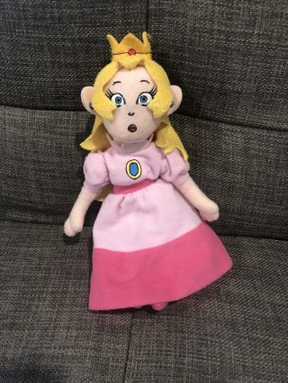 Extremely Rare Bd&a Princess Peach Mario Plush Doll 8.  5 " Nintendo Beanbag