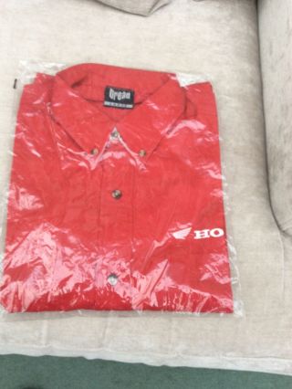 Honda Racing Race Team Shirt Size L Joey Dunlop Tt Isle Of Man Very Rare Bnib