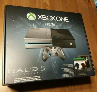 Microsoft Xbox One Limited Edition Halo 5 Box Only No Console Rare W/ Inserts