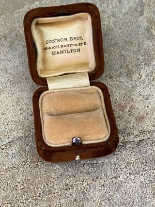 Vintage Antique Velvet Push Button Ring Box