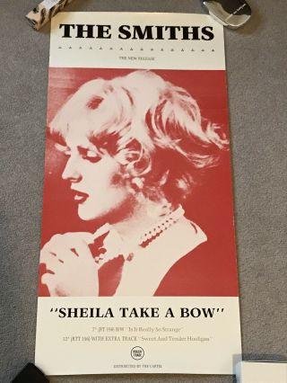 Rare Vintage The Smiths Sheila Take A Bow Promo Cartel Poster 1987