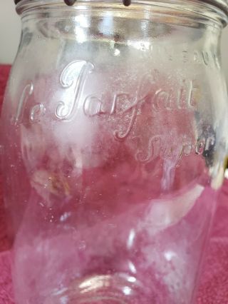 Vintage Antique French Ball Jar Le Parfait Made In France Glass Large Jar 2 L 3