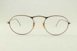 Rare Authentic Oliver Peoples M4 - Xl Ag Antique Gold 50mm Glasses Frames Rx - Able