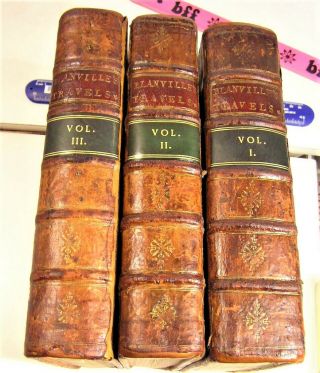 1767/de Blainville Travels/rare 1st Ed.  /40 Copper Engraved Foldout Plates 7 Maps