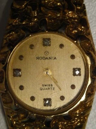 Rare Vintage Rodania Ladies Watch 17 Jewels Swiss Quartz For Parts/craft