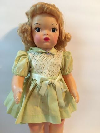 Vintage Terri Lee Green Cotton School Dress 1950’s With Tag & No Doll