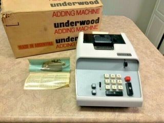 Vintage Underwood 288 Adding Machine No Power Cord
