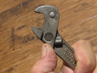 1923 Small Old/Vintage “GELLMAN” Quick Adjustable wrench Rare Antique Farm Tool 3
