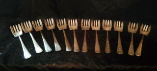 Vintage 1835 R.  Wallace Silver Plated Salad Forks 1920s Set Of 12 - 5.  25 "