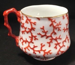 Rare KPM Porcelain Coral Pattern Cup & Saucer - Mid 19th Century 3