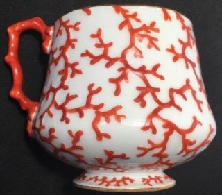 Rare KPM Porcelain Coral Pattern Cup & Saucer - Mid 19th Century 4