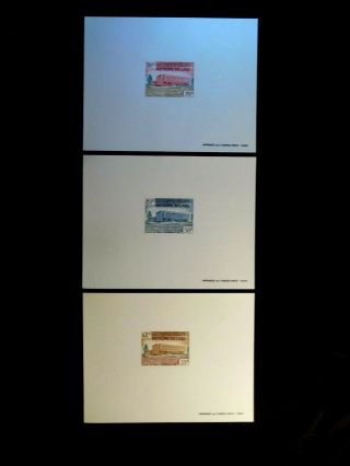 Laos Presentation Proof Stamp Sheet Set Scott 145 - 147 Mnh Rare Item