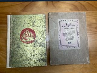 Rare Kahlil Gibran 1926 The Prophet - Gold Special Holiday 1st Edition Slipcase