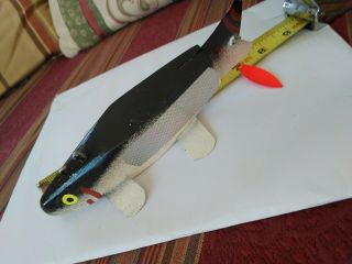 Vintage Minnesota Ice Fishing Spearing Wood Hand Painted Decoy Lure 7 1/2 Inches