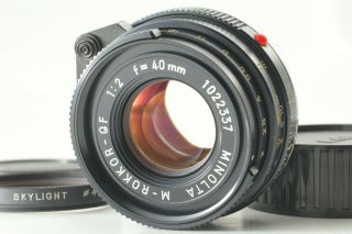 Attention Rare / Minolta M Rokkor Qf 40mm F/2 Mf Lens For Leica M Mount